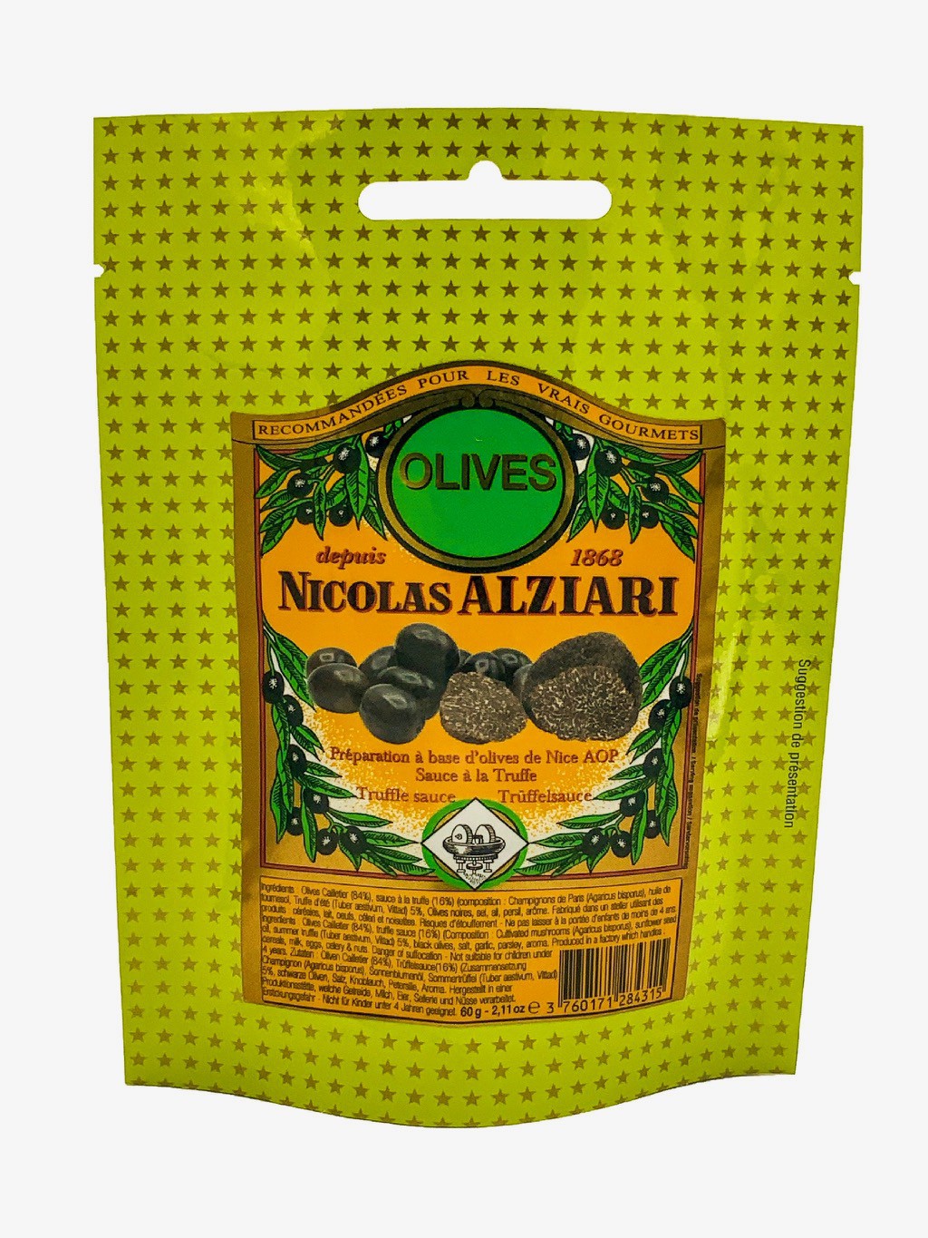 Olive de Nice AOP + Sauce TRUFFE 60 g en sachet