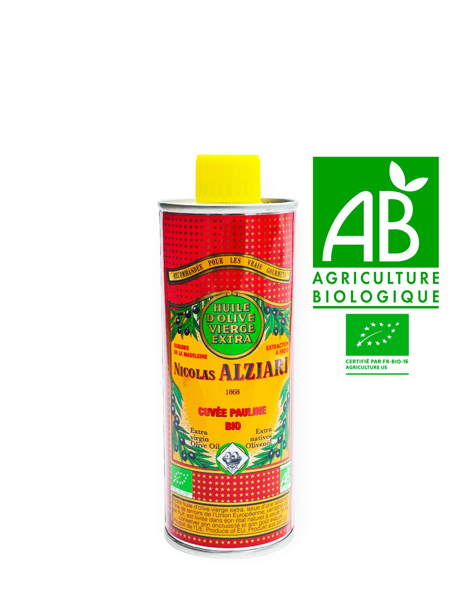 Huile d'olive Nicolas Alziari cuvée PAULINE 250 ml - Bio*